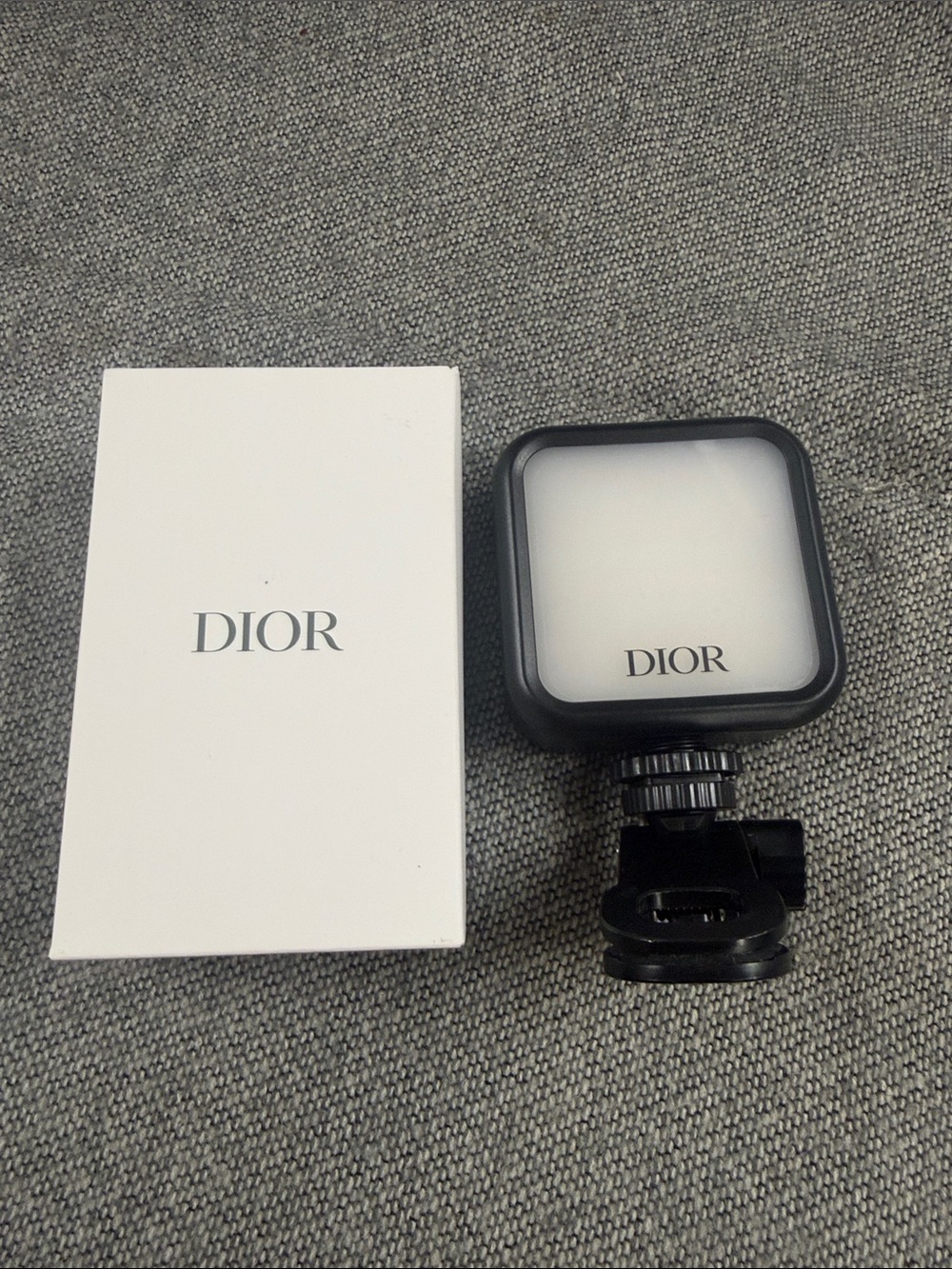 Dior Black LED Camera Light with Diffuser